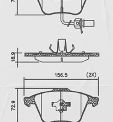 PASTILLAS DE FRENO (0905) (165MM) AUDI A4 3.0 Tdi - 3.2 V6 FSI - 2.0T FSI 06/08 - 1.8 T 08/10 - A6