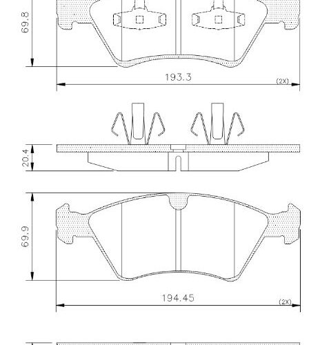 PASTILLAS DE FRENO (0903)(193MM) MERCEDES BENZ ML320 (07/11)