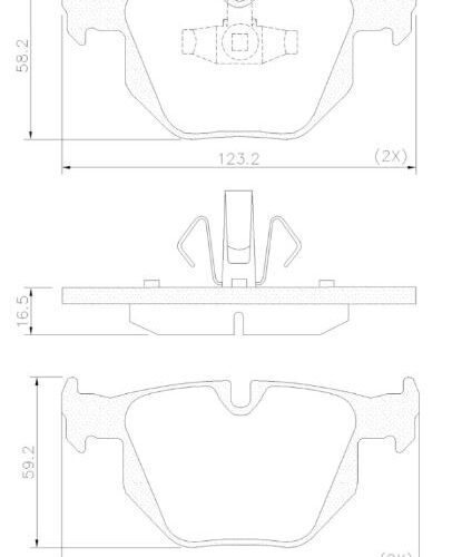 PASTILLAS DE FRENO () (123MM) BMW X1 3.0 TRASERA (10/11)