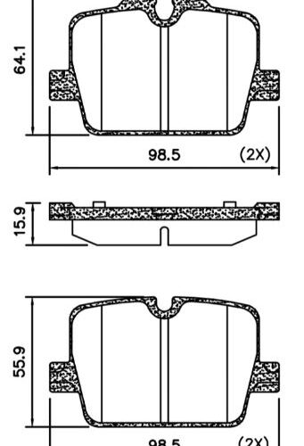 PASTILLAS DE FRENO (1285) (98MM) BMW SERIE3 330I 2.0 16V
