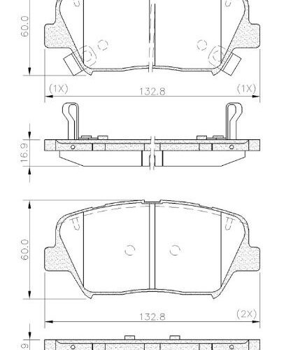 PASTILLAS DE FRENO (1257) (132MM) HYUNDAI CRETA (21/...)