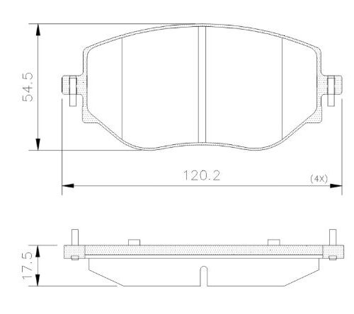 PASTILLAS DE FRENO (1309) (120MM) RENAULT KARDIAN 2024