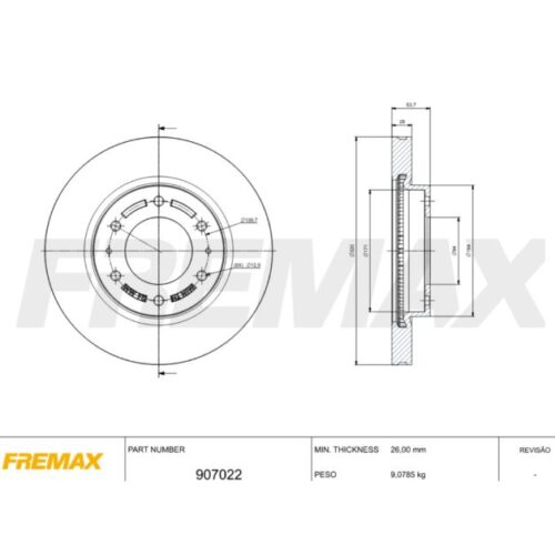(320MM) MITSUBISHI TRITON DELANTERO VENTILADO