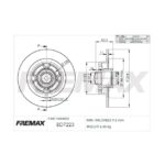 (274) DISCO DE FRENO SÓLIDO TRASERO FREMAX CITROEN PEUGEOT