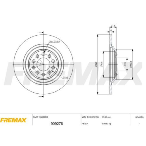 (320MM) JEEP COMMANDER TRASERO SOLIDO