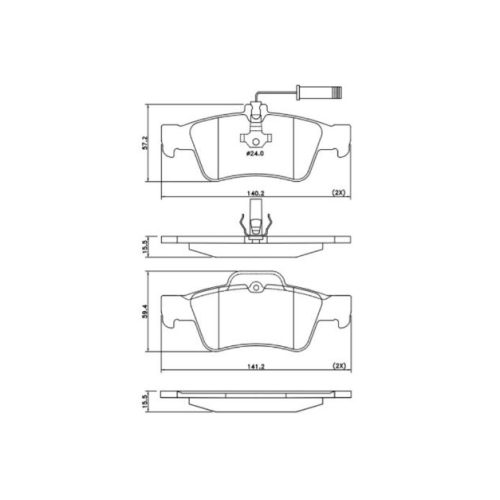 (0921) (141MM) BMW E320 MERCEDES BENZ E350I PASTILLA TRASERA (09)