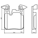 (1136) (73MM) BMW 328I 330I 335I (11»18) PASTILLA TRASERA