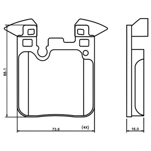 (1136) (73MM) BMW 328I 330I 335I (11»18) PASTILLA TRASERA