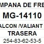 (14110)(254MM) FORD FALCON, RANCHERO/ VALIANT (FUNDICION)