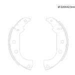 ZAPATA PARA FRENO FIAT TEMPRA - BRAVA - IDEA - MAREA  STRADA - FIORINO STILO